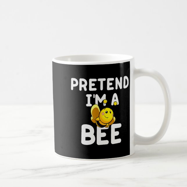 Pretend I'm A Bee Funny Lazy Easy Halloween Costum Coffee Mug (Right)