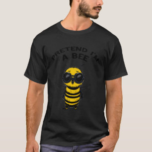 Pretend I'M A Bee Funny Lazy Halloween Costume T-Shirt