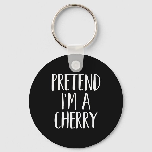 Pretend I'm A Cherry Family Women Men Kids Hallowe Key Ring (Front)