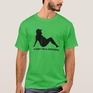 Pretend I'm A Crocodile Simple Easy Lazy Halloween T-Shirt