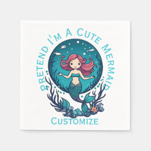Pretend I'm A Cute Mermaid Thunder_Cove Napkin