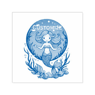 Pretend I'm A Cute Mermaid Thunder_Cove Self-inking Stamp