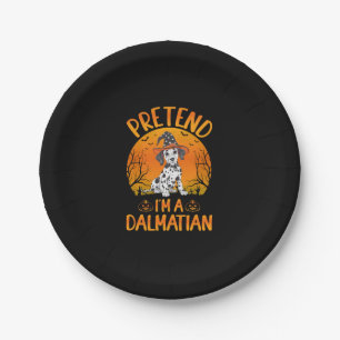 Pretend i'm a Dalmatian Dog Halloween (1) Paper Plate