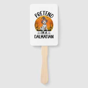 Pretend i'm a Dalmatian Dog Halloween (3) Hand Fan
