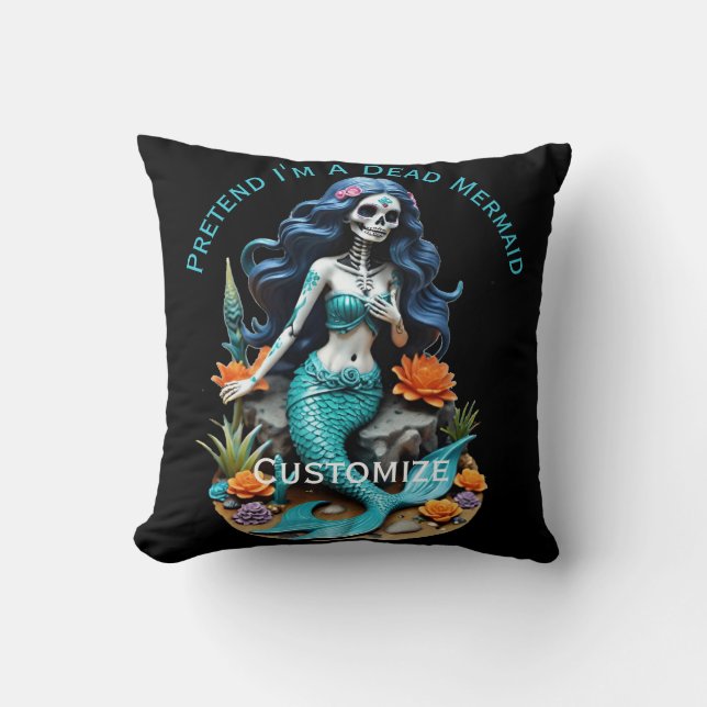 Pretend I'm A Dead Mermaid Thunder_Cove Cushion (Front)