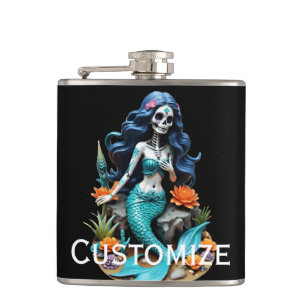 Pretend I'm A Dead Mermaid Thunder_Cove Hip Flask