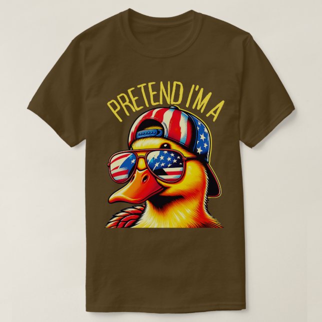 Pretend Im A Duck Design Women Men Kids Halloween T-Shirt (Design Front)