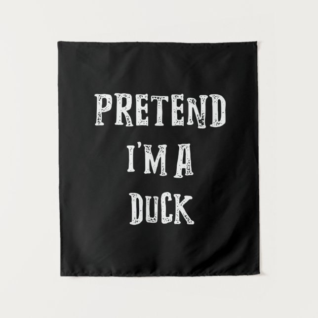 Pretend Im A Duck Halloween Costume Couples Tapestry (Front)