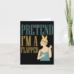 Pretend I'm A Flapper Bobbed Hair Subculture Hallo Card