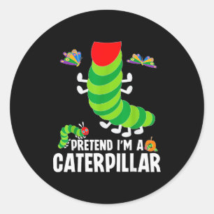 Pretend I'm A Funny Lazy Halloween Costume  Classic Round Sticker