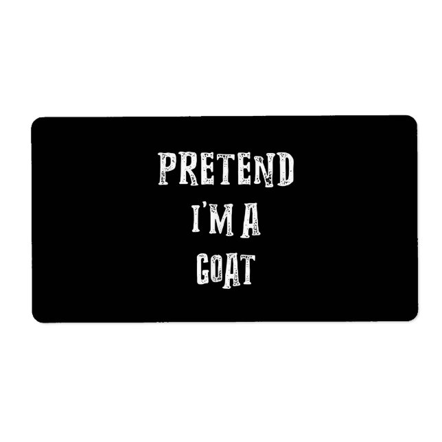 Pretend I'm A Goat Halloween Costume (Front)