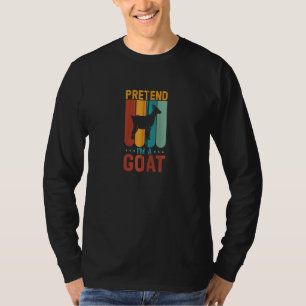 Pretend I'm A Goat Halloween Zip T-Shirt