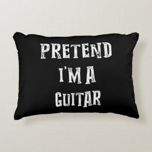 Pretend I'm A Guitar Costume Couples Decorative Cushion