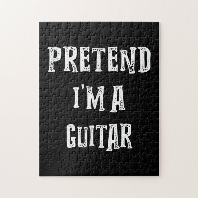 Pretend I'm A Guitar Costume Couples Jigsaw Puzzle (Vertical)