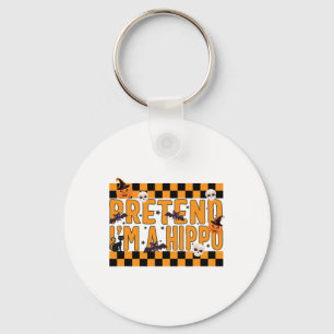 Pretend I'm A Hippo Costume Funny Lazy Halloween P Key Ring