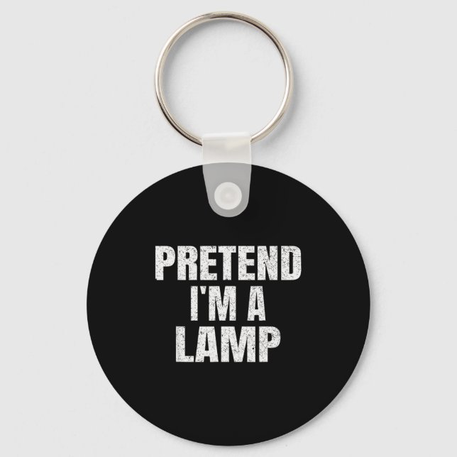 Pretend I'm A Lamp Family Group Lazy Easy Hallowee Key Ring (Front)