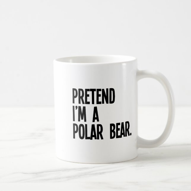 Pretend I'm A Lar Bear Funny Halloween Party Costu Coffee Mug (Right)