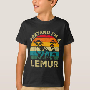 Pretend Im A Lemur Lazy Halloween Costume T-Shirt