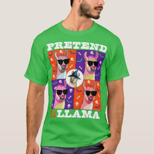 Pretend Im a Llama Halloween Costume Lazy Easy T-Shirt