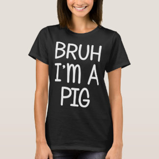 Pretend I'm A Pig Funny Lazy Halloween Costume Par T-Shirt