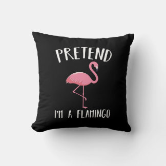Pretend Im A Pink Flamingo Funny Halloween Costume Cushion