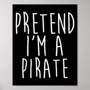 Pretend I'm A Rate Family Lazy Costume Halloween P Poster