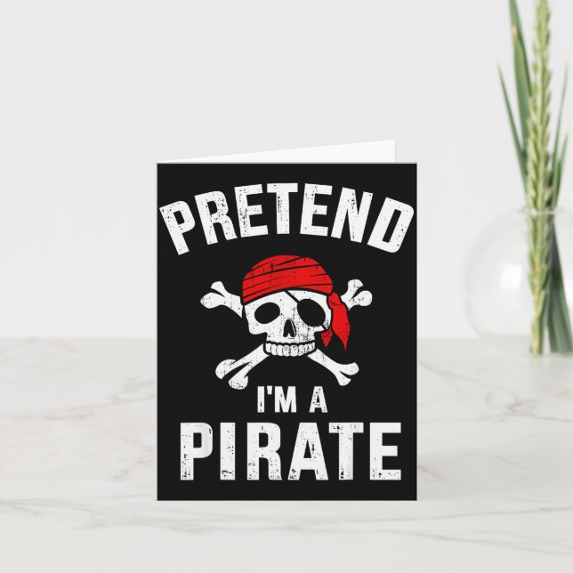 Pretend I'm A Rate Funny Lazy Easy Diy Halloween C Card (Front)