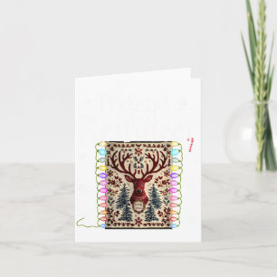 Pretend I'm A Reindeer Funny Deer Xmas Lights Ugly Card