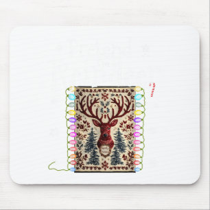 Pretend I'm A Reindeer Funny Deer Xmas Lights Ugly Mouse Pad