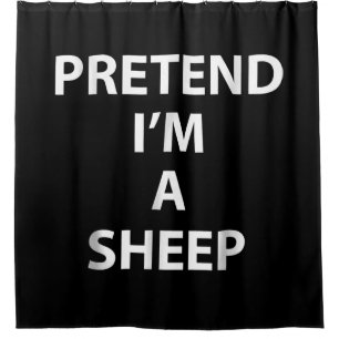 Pretend im a sheep halloween funny party gift shower curtain