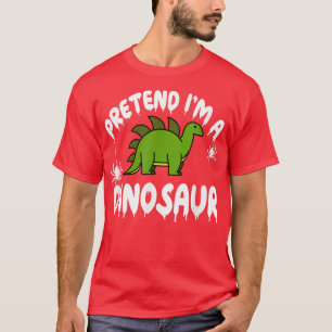 Pretend I'm A Stegosaurus Dinosaur Spooky Simple Q T-Shirt