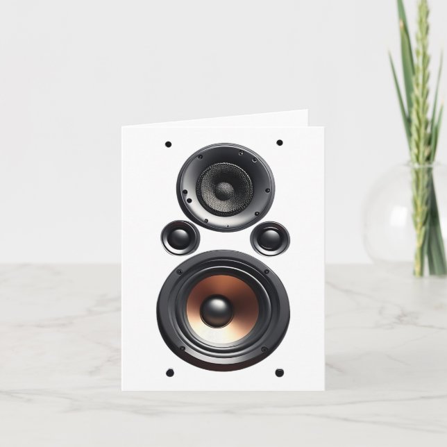 Pretend I'm A Stereo Audio Speaker Easy Lazy Last  Card (Front)