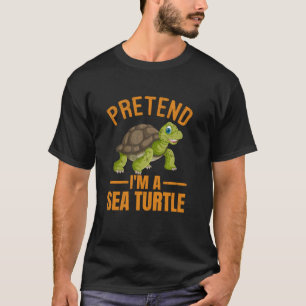 Pretend I'm A Turtle Funny Turtle Lovers Halloween T-Shirt
