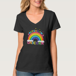Pretend I'm A Unicorn Last Minute Halloween Costum T-Shirt