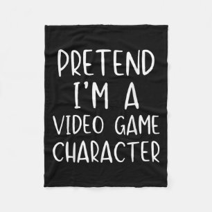 Pretend I'm A Video Game Character Costume Hallowe Fleece Blanket