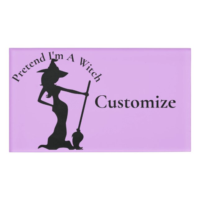 Pretend I'm A Witch Thunder_Cove Name Tag (Front)