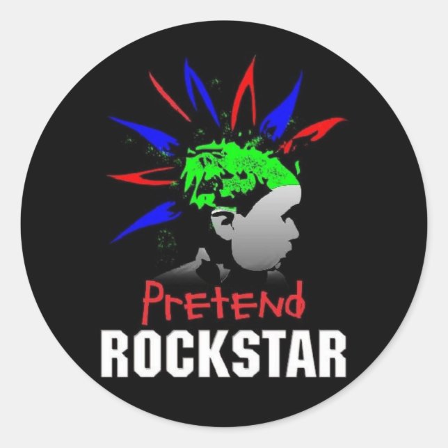 Pretend Rockstar Sticker (Front)