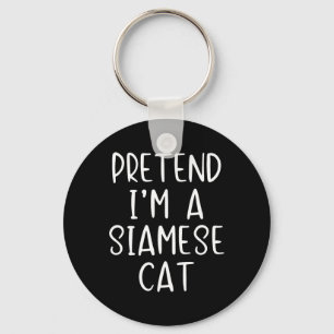 Pretend Siamese Cat Costume Halloween Lazy Easy  Key Ring