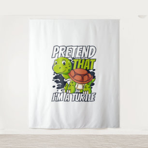 Pretend That I'm A Turtle Red-Eared Slider Lover Tapestry