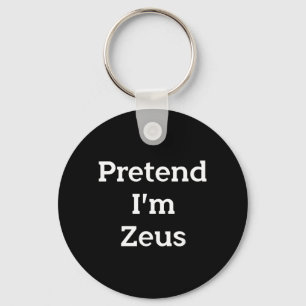 Pretend Zeus Costume Greek God Funny Halloween Key Ring