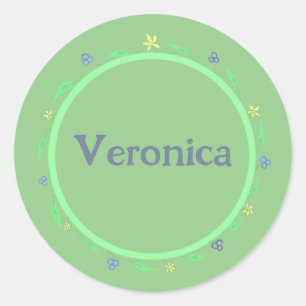 Prettiest green classic round sticker
