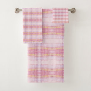 Prettiest Pink PlaidTowel Set