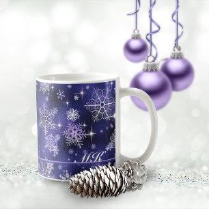 Prettiest Snowflakes Pattern Violet ID846 Coffee Mug