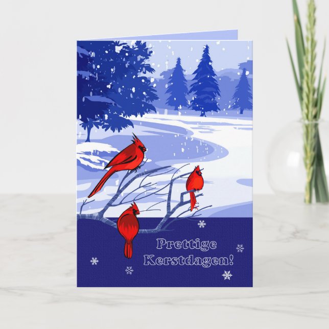 Prettige Kerstdagen. Christmas Card in Dutch (Front)