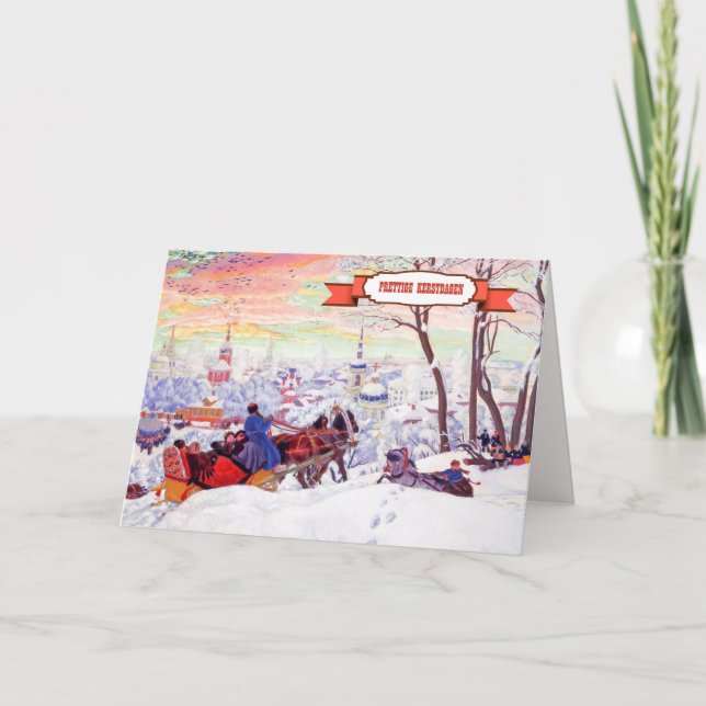 Prettige Kerstdagen. Christmas Cards in Dutch (Front)