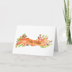 Prettige Kerstdagen, watercolor Christmas banner Holiday Card