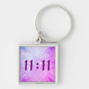 Pretty 11:11 design key ring