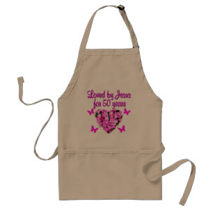 PRETTY 50TH BIRTHDAY STANDARD APRON