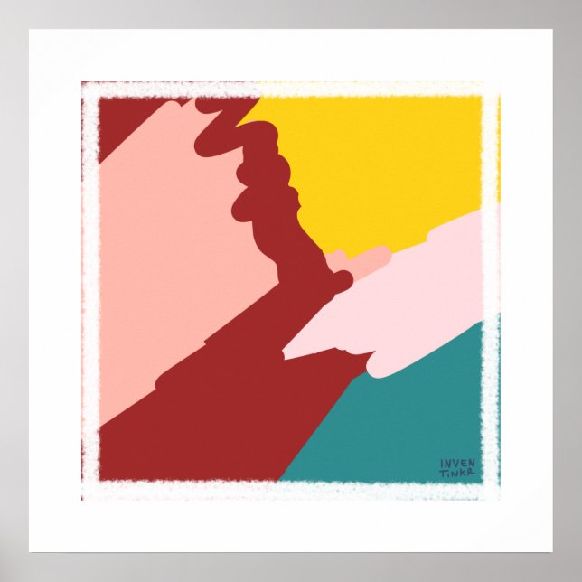 Pretty Abstract Art Prints Artsy Red Cherry Vibe (Front)