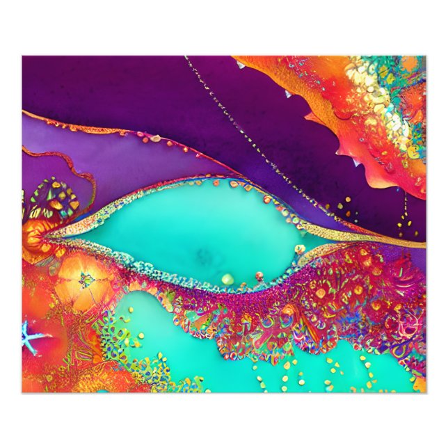 Pretty Abstract Beachy Art Photo Print (Front)